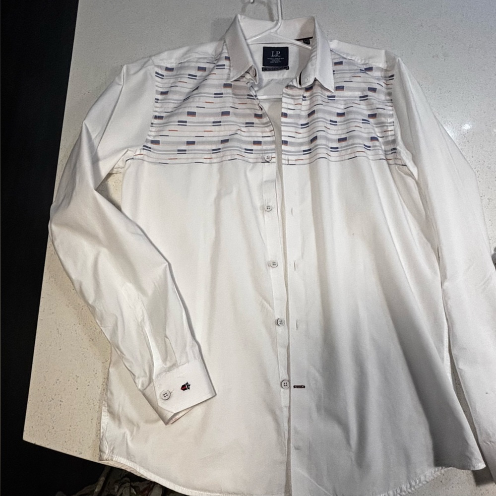 Louis Philippe 100% cotton Off-White Super Slim Fit Shirt